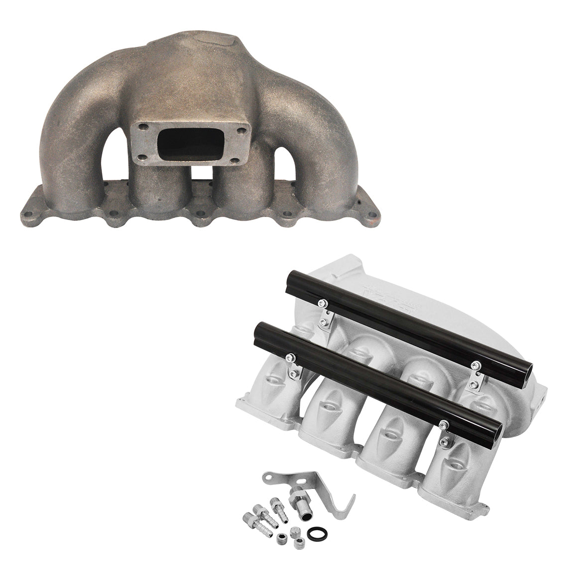 VW MKIV GTI T3 turbo manifold + Cast Aluminum Intake Manifold