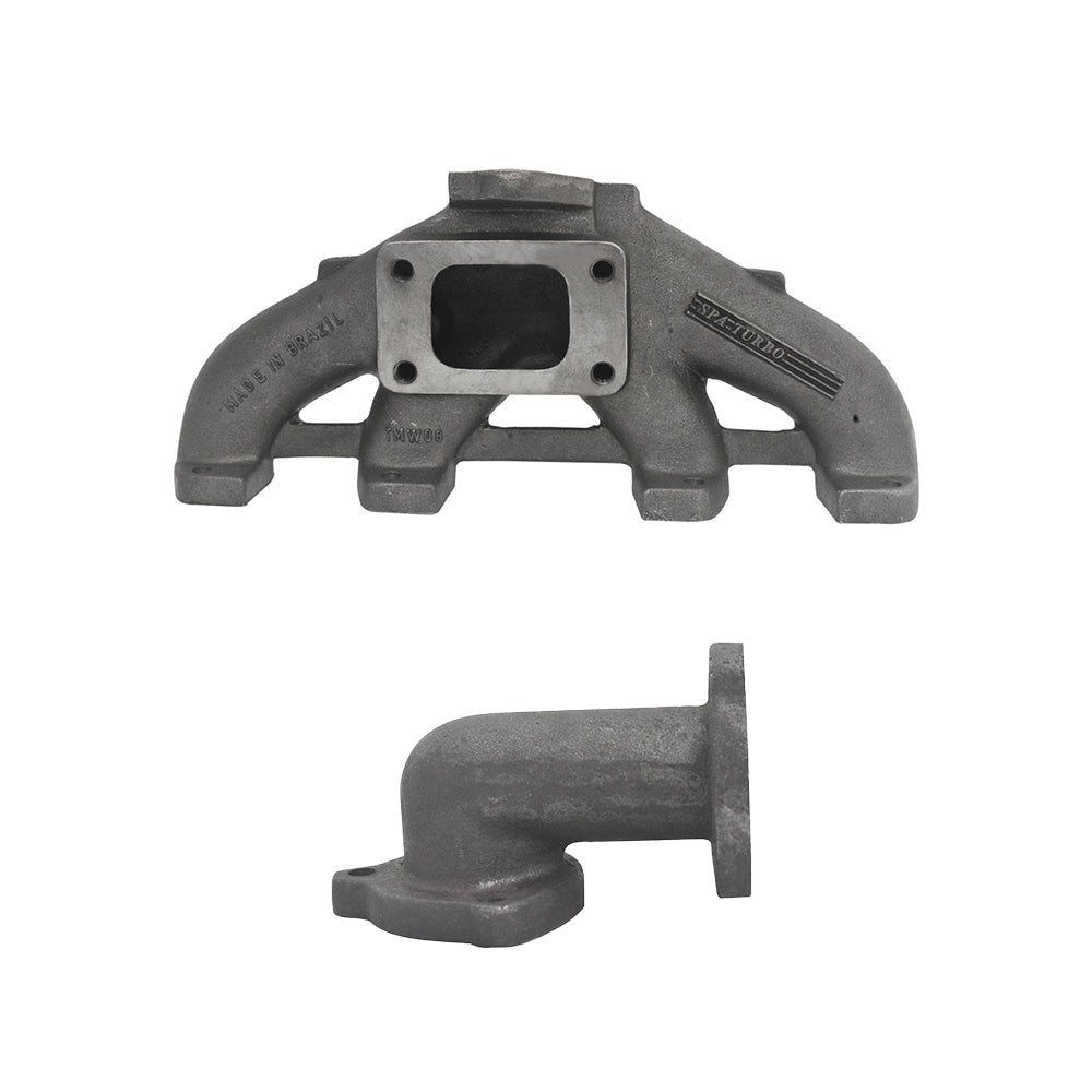 VW MKIII 8v T3 turbo manifold + 90 degree L fitting Wastegate WG mount for Golf III TMW08T3V manifold