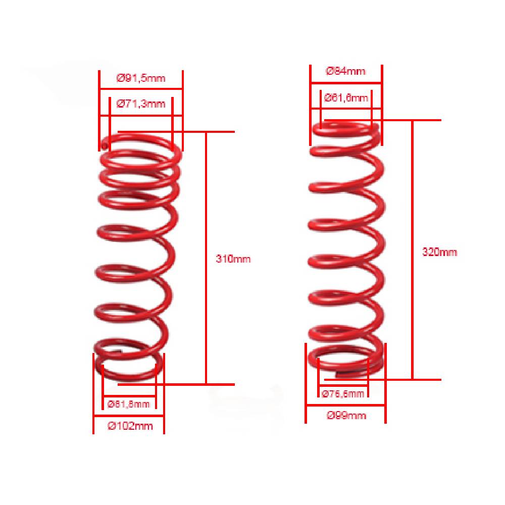 Coilover spring set for adjustable suspension for Honda Civic EG/EK
