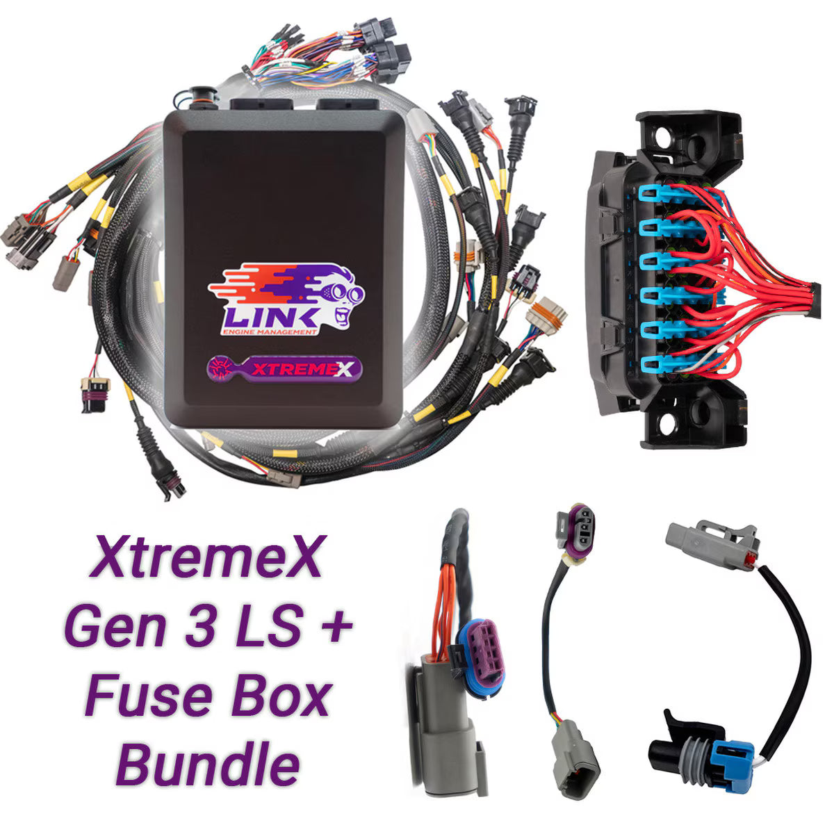 Link ECU Gen3 LS Drive-By-Wire Bundle: G4X XtremeX ECU + LS Engine Harness + Fuse Box bundle