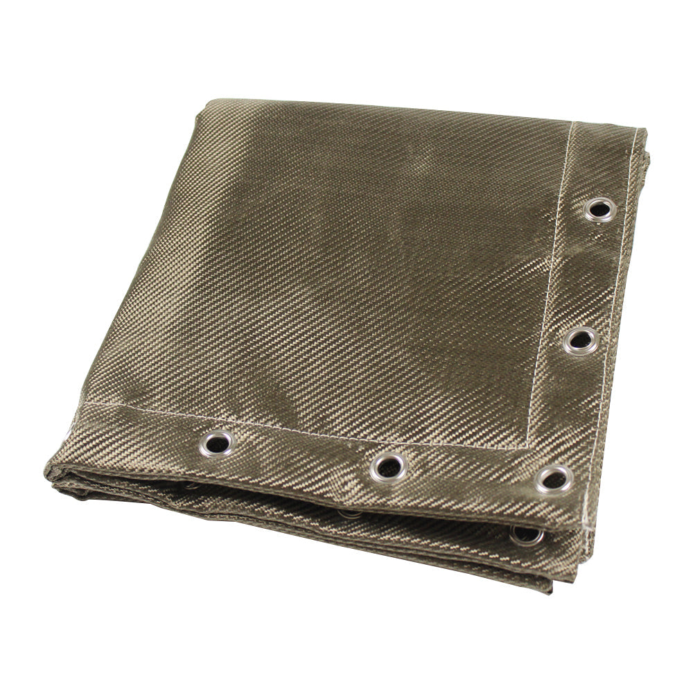 Basalt Fiber Heat Protection Shield - Titanium Color - With eyelets for fixing - 23.85" x 23.85" - PRE SALE