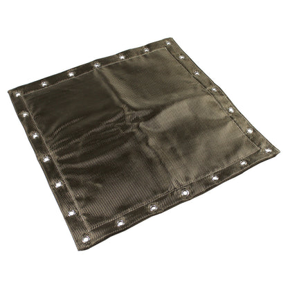 Basalt Fiber Heat Protection Shield - Titanium Color - With eyelets for fixing - 23.85" x 23.85" - PRE SALE