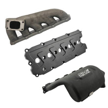 Turbo manifold, cast aluminum valve cover & intake manifold for VW 5 cyl 07K 2.5L 20v FSI T3 - Black