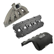 Turbo manifold, cast aluminum valve cover & intake manifold for VW Jetta/Golf MK5 2.5L 5-cyl 20V 07K - Black