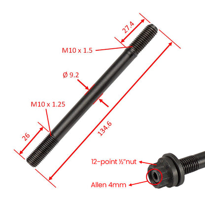 VW/Audi EA888 (Gen 1, 2 and 3) 2.0L FSI/TSI forged stud sets (10 units)