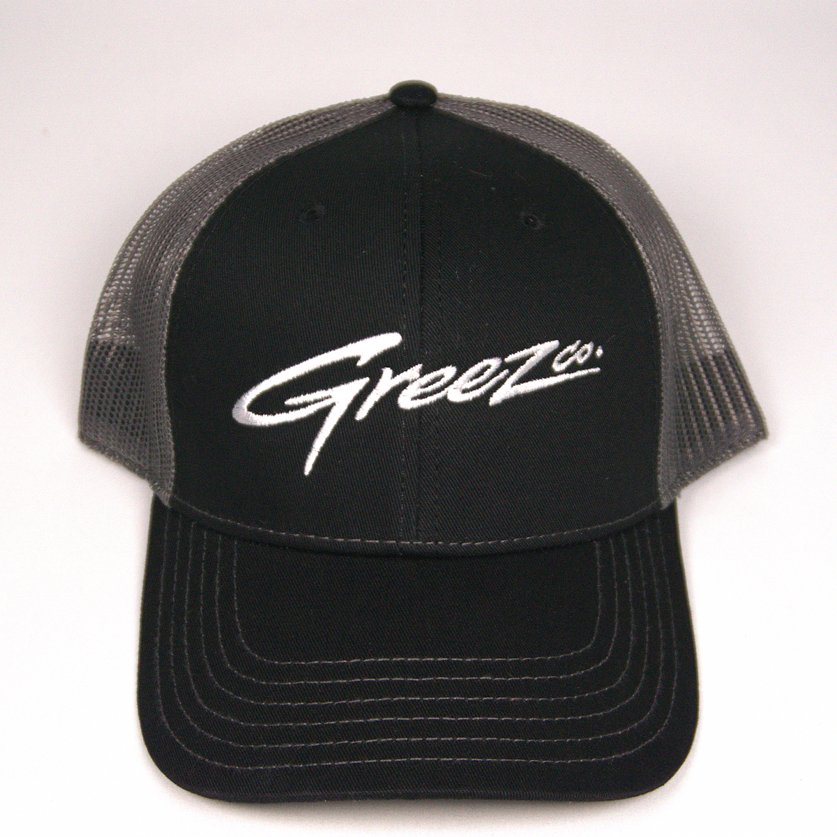 Greez Co. Classic Trucker Hat – Black/Gray
