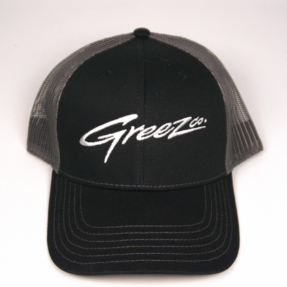 Greez Co. Classic Trucker Hat – Black/Gray