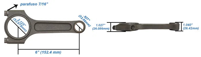 Chevy II 2.5L / 4 CYLINDERS 6" x .927 / 152.4mm x 23.56mm high performance connecting rod set