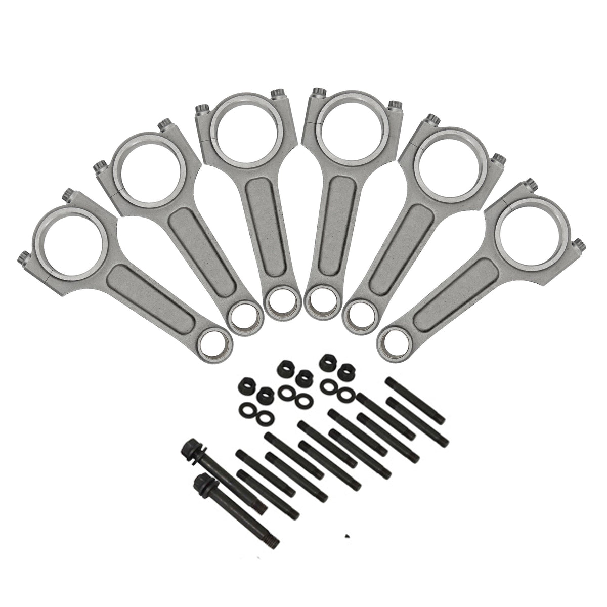 Chevy II 250 INLINE SIX 6" x .927 / 152.4mm x 23.56mm high performance connecting rod set + Inline Six Head Stud Set