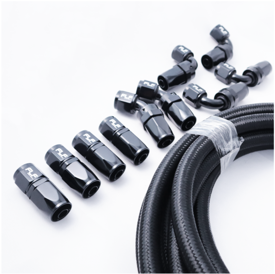 FLF Braided Rubber AN Fuel System Starter Kit Bundle