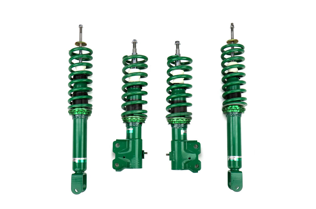 350Z Tein Street Basis Z Coilover Kit; Camber/Caster Adjustable Front Upper Mount; OEM Rear Upper Mount;