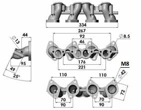 VW MKI MKII GTI 1.8L 2.0L 8v SOHC dual sidedraft intake manifold  -PRE SALE