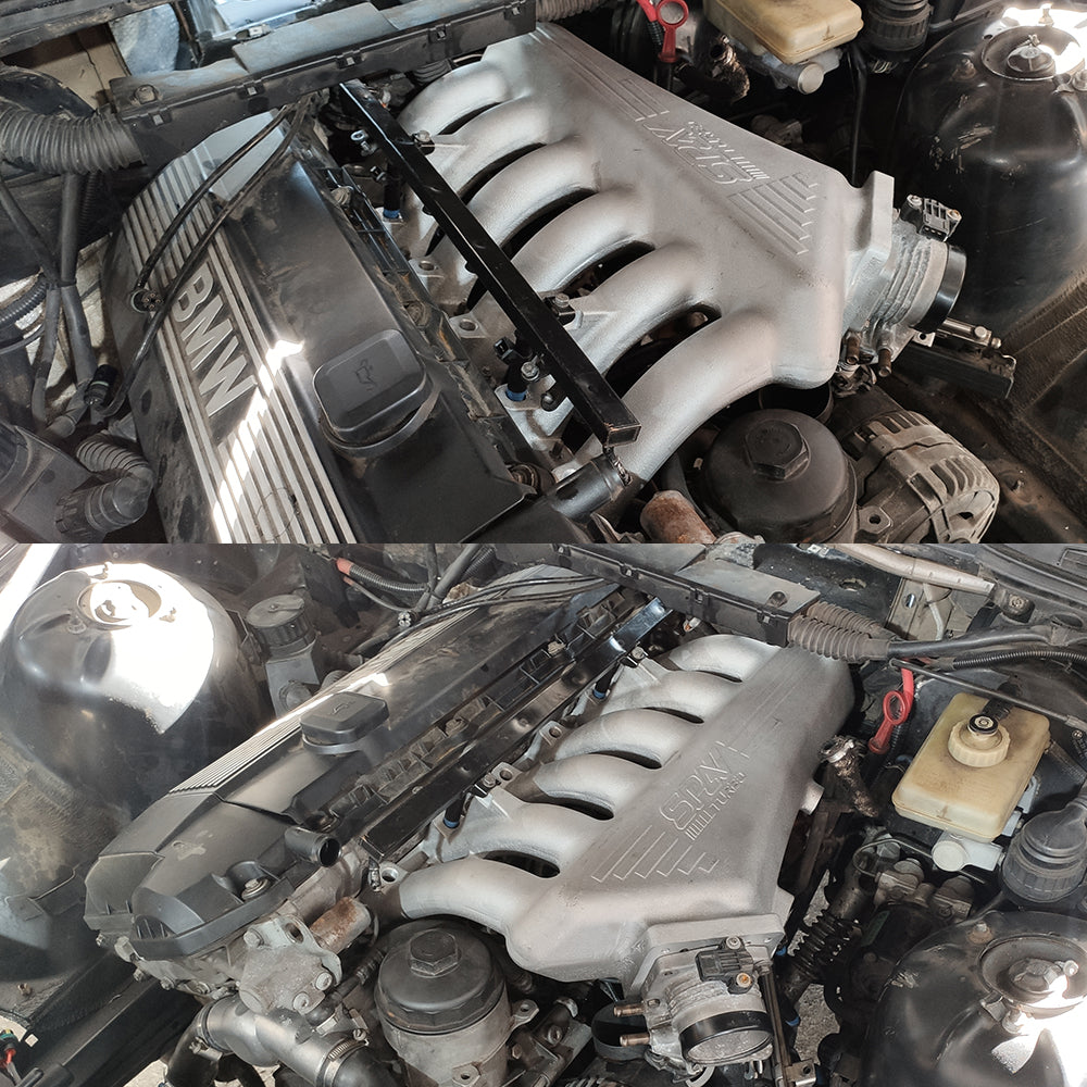 BMW E36 325 328 M3 (M50/M52) CAST ALUMINUM INTAKE MANIFOLD OEM THROTTLE - BLACK