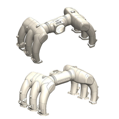 Cast Aluminum Intake Manifold and Plenum upgrade for Porsche 911 997.1 Turbo/GT2 - 12 injectors