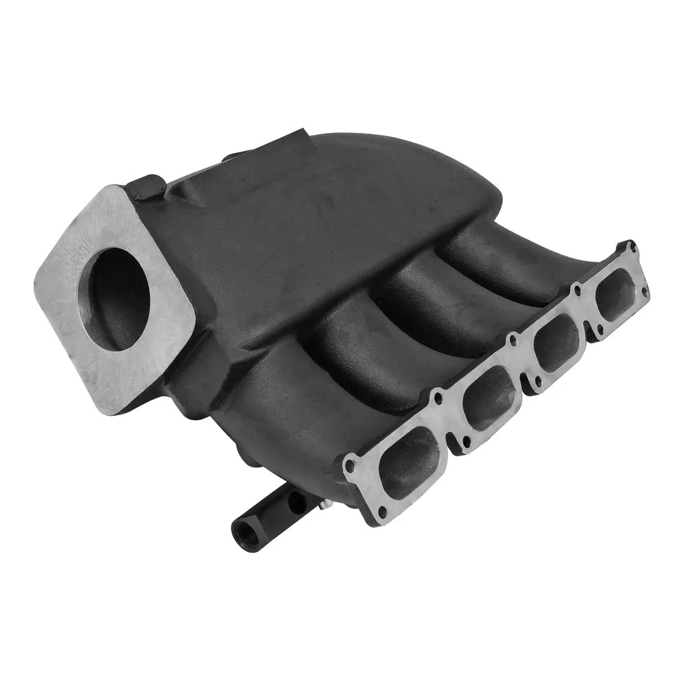Cast Aluminum Intake Manifold for transverse VW/AUDI 1.8T with 4 injectors Fuel Rail Kit (right side without throttle bolt holes) - Black