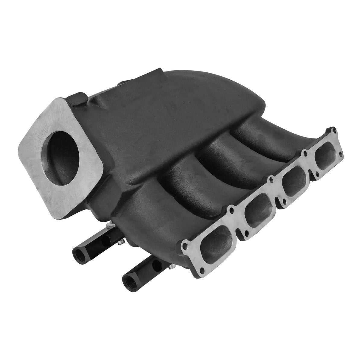 Cast Aluminum Intake Manifold for transverse VW/AUDI 1.8T with 8 injectors Fuel Rail Kit (right side without throttle bolt holes) - Black