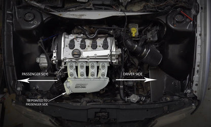 Cast Aluminum Intake Manifold for transverse VW/AUDI 1.8T with 8 injectors Fuel Rail Kit (right side without throttle bolt holes) - Black