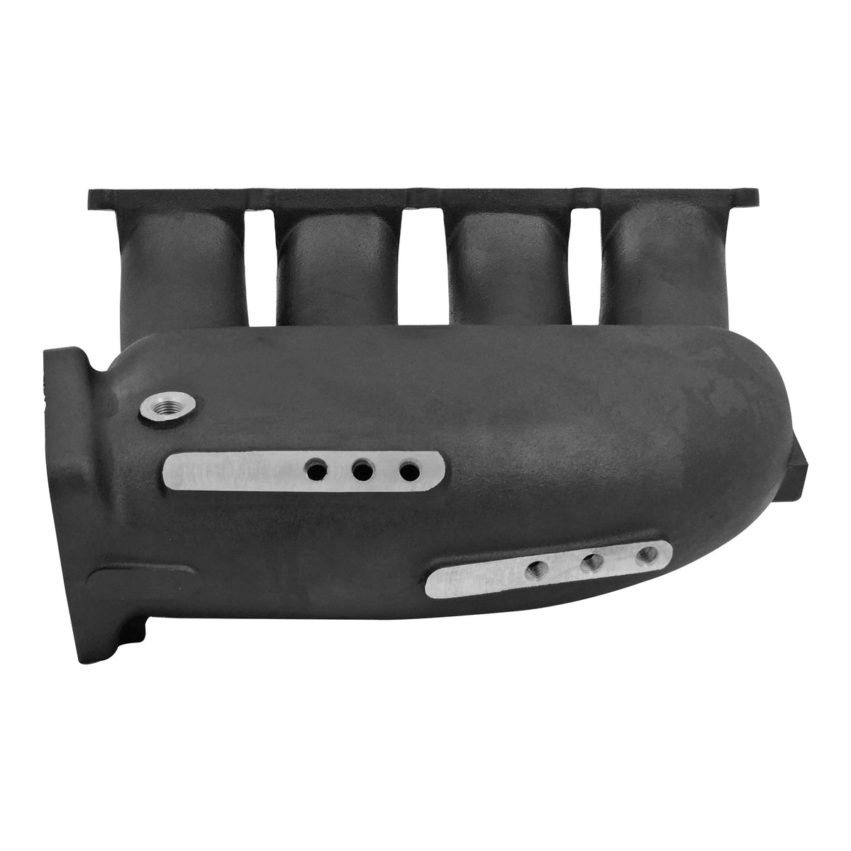Cast Aluminum Intake Manifold for transverse VW/AUDI 1.8T with 4 injectors Fuel Rail Kit (left side OEM throttle) - Black