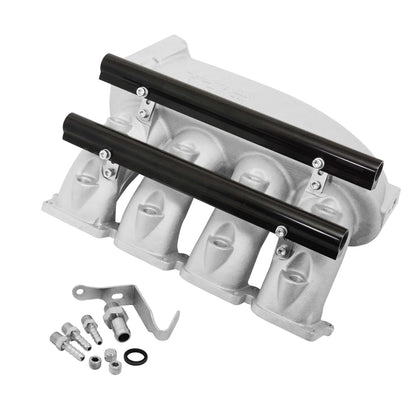 Cast Aluminum Intake Manifold for transverse VW/AUDI 1.8T with 8 injectors Fuel Rail Kit (left side OEM throttle)