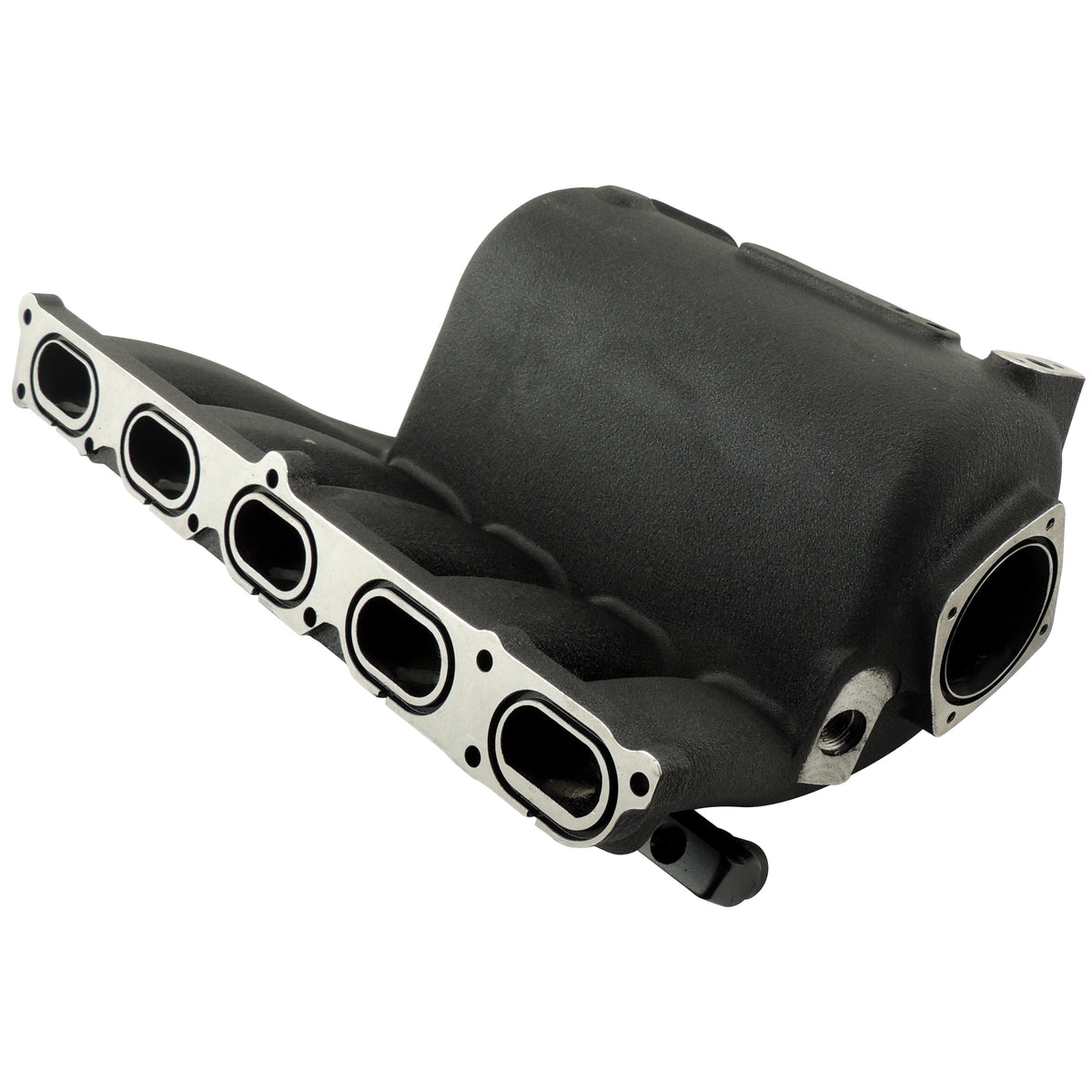 VW 2.5L 5 CYLINDER 20V 07K CAST ALUMINUM INTAKE MANIFOLD - WITH 10 INJECTORES FUEL RAIL - BLACK