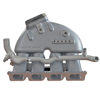 VW B5 T3 top mount turbo twin scroll manifold wastegate V-Band + Cast Aluminum Intake Manifold for longitudinal VW/AUDI 1.8T with 4 injectors Fuel Rail Kit (OEM throttle)