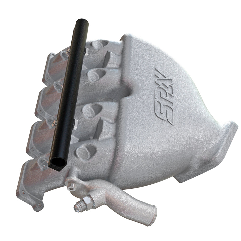 VW B5 T3 top mount turbo twin scroll manifold wastegate V-Band + Cast Aluminum Intake Manifold for longitudinal VW/AUDI 1.8T with 4 injectors Fuel Rail Kit (OEM throttle)