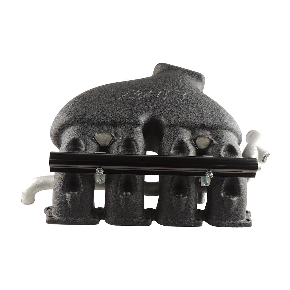 Cast Aluminum Intake Manifold for longitudinal VW/AUDI 1.8T with 4 injectors Fuel Rail Kit (without throttle bolt holes) Black