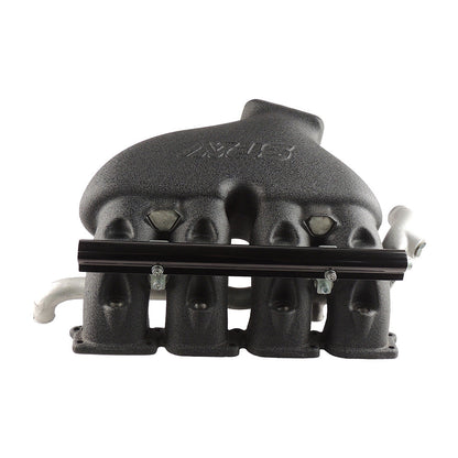 Cast Aluminum Intake Manifold for longitudinal VW/AUDI 1.8T with 4 injectors Fuel Rail Kit (without throttle bolt holes) Black