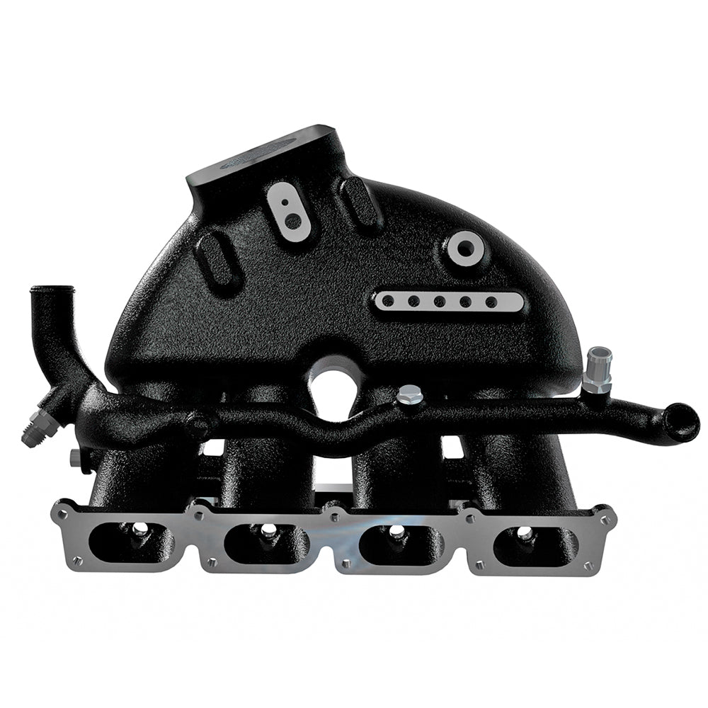 VW B5 T3 top mount turbo twin scroll manifold wastegate V-Band + Cast Aluminum Intake Manifold for longitudinal with 4 injectors Fuel Rail Kit (without throttle bolt holes) Black