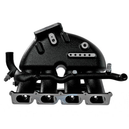 VW B5 T3 top mount turbo twin scroll manifold wastegate V-Band + Cast Aluminum Intake Manifold for longitudinal with 4 injectors Fuel Rail Kit (without throttle bolt holes) Black