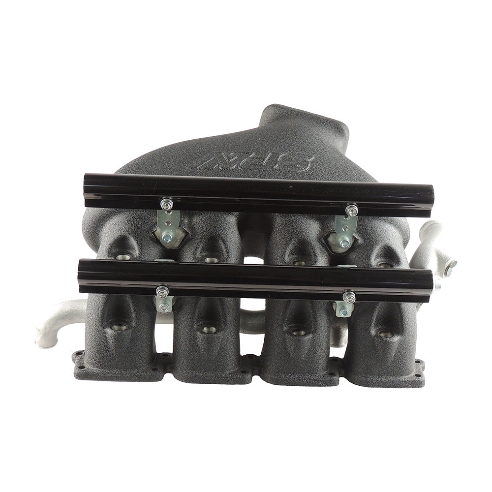 Cast Aluminum Intake Manifold for longitudinal VW/AUDI 1.8T with 8 injectors Fuel Rail Kit (OEM throttle) Black