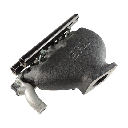 Cast Aluminum Intake Manifold for longitudinal VW/AUDI 1.8T with 8 injectors Fuel Rail Kit (OEM throttle) Black