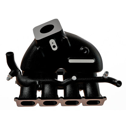 VW B5 T3 top mount turbo twin scroll manifold wastegate "i" + Cast Aluminum Intake Manifold for longitudinal with 8 injectors Fuel Rail Kit (without throttle bolt holes) Black