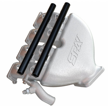 VW B5 T3 top mount turbo twin scroll manifold wastegate V-Band + Cast Aluminum Intake Manifold for longitudinal with 8 injectors Fuel Rail Kit (without throttle bolt holes)