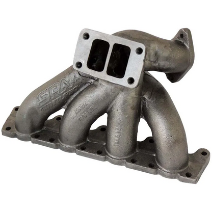 VW B5 T3 top mount turbo twin scroll manifold wastegate "i" + Cast Aluminum Intake Manifold for longitudinal with 4 injectors Fuel Rail Kit (without throttle bolt holes) Black