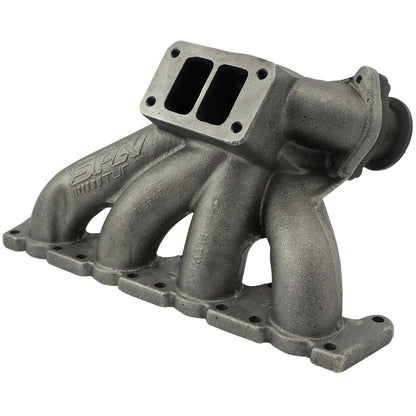 VW B5 T3 top mount turbo twin scroll manifold wastegate V-Band + Cast Aluminum Intake Manifold for longitudinal with 8 injectors Fuel Rail Kit (without throttle bolt holes)