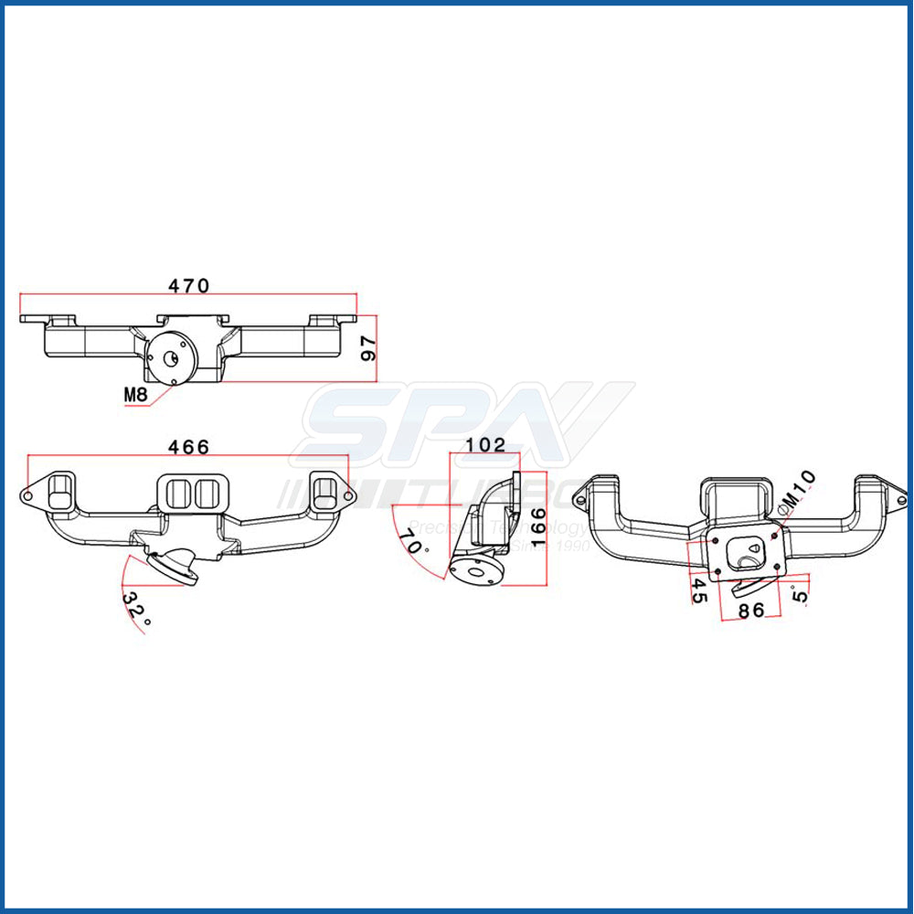 Chevy II 153 CID Vortec 3.0L T3 Turbo Exhaust Manifold - PRE SALE