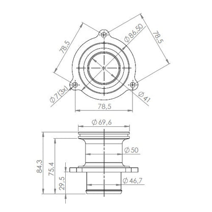 Turbo Muffler Delete and BLOW OFF VALVE ADAPTER SPACER for MQB VW Golf Gti Gli R MK7 1.8T 2.0 Tsi EA888 Audi S3 A3