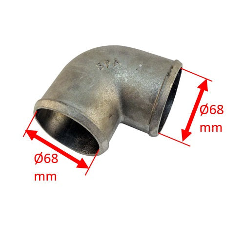 3" tight radius 90° elbow intake pipe