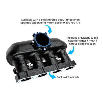 NEW! VW/AUDI EA888 GEN 3 2.0T TSI/FSI ALUMINUM INTAKE MANIFOLD - UPGRADE 74MM THROTTLE